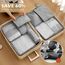 Gemtte Koffer Organizer Set 13-teilig, Wasserdicht Packing Cubes, Multifunktionale Travel Packwürfel, Kofferorganizer Packtaschen für Koffer, Reise Organizer Set Mit Kleidertaschen (Grau)