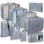 OBSGUMU Koffer Organizer Set, 9 Pcs Packing Cubes für Reisen, Packtaschen für Koffer Reise Kleidertaschen, Verpackungswürfel Mit Kosmetiktasche, Packwürfel for Reiseutensilien(Grau)