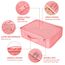Koffer Organizer Reise Kleidertaschen 8 Sets/7 Farben Travel Gep?ck Organisatoren enthalten wasserdichte Schuh-Aufbewahrungsbeutel Bequeme Kompressions Beutel für Reisen ,New Pink