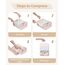 Narwey 6 Teilige Koffer Organizer Set, Compression Packing Cubes Backpack Packwürfel Rucksack Kofferorganizer Packtaschen Set Kompression für Koffer, Travel Essentials Organizer (Beiger Flamingo)