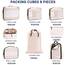 MURISE Koffer Organizer 8 Stück, Packing Cubes für Urlaub und Reisen, Packwürfel Packtaschen für Koffer, mit Schuhtasche Kosmetiktasche, Ordnungssystem, Travel Essentials, Beige