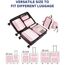 MURISE Koffer Organizer 8 Stück, Packing Cubes für Urlaub und Reisen, Packwürfel Packtaschen für Koffer, mit Schuhtasche Kosmetiktasche, Ordnungssystem, Travel Essentials, Rosa