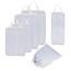 Narwey 6 Teilige Koffer Organizer Set, Compression Packing Cubes Backpack Packwürfel Rucksack Kofferorganizer Packtaschen Set Kompression für Koffer, Travel Essentials Organizer (Graublaue Streifen)