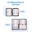 Narwey 6 Teilige Koffer Organizer Set, Compression Packing Cubes Backpack Packwürfel Rucksack Kofferorganizer Packtaschen Set Kompression für Koffer, Travel Essentials Organizer (Graublaue Streifen)