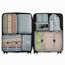Jsdoin Koffer Organizer Set 9-teilig, Wasserdichte Reise Kleidertaschen, Packtaschen für koffer, Verpackungswürfel mit Kosmetiktasche, Schuhbeutel, Packing Cubes,Reisezubehör (Grau, 9 Pcs)