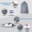 MEUVO Packwürfel Kompression für die Reise - Extrem platzsparender Koffer-Organizer-Set, wasserdichte Packtaschen für Koffer oder Rucksack, 7er-Set Compression Packing Cubes