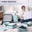 MURISE Koffer Organizer 8 Stück, Packing Cubes für Urlaub und Reisen, Packwürfel Packtaschen für Koffer, mit Schuhtasche Kosmetiktasche, Ordnungssystem, Travel Essentials, Hellblau