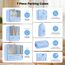 Yomisee Koffer Organizer Set: 7-teilige Packwürfel aus Polyester mit atmungsaktivem Netz, Reißverschluss, für Reise, Kleidung - Blau