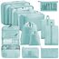 Chijoo 12 teiliges Koffer Organizer Set (Blau) – Packing Cubes Set, Packwürfel, Reise Gadget