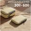 Cipway Kompressions Packwürfel Set für Reisen, Ultraleichter Erweiterbarer Verpackungsorganizer für Handgepäck Koffer (Vanilina Cream, 6 Stück)