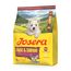 JOSERA Mini Junior Ente & Lachs (1 x 900 g) | Premium Trockenfutter für wachsende Hunde bis 10 kg ab der 6. Woche | Welpenfutter zur optimalen Entwicklung | kleine Kroketten | glutenfrei | 1er Pack