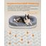 Feandrea Hundebett, Hundekissen, für große Hunde, 91 x 68 x 18 cm, orthopädisch, wasserdichte Innenschicht, erhöhte Ränder, Abnehmbarer, waschbarer Bezug, rutschfest, hellgrau PGW282G01