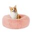 HMTOPE Orthopädisches Hundebett rund Hundekissen Hundesofa Katzenbett Donut Kuscheliges Hundekorb Waschbar, 70 cm Ø, Rosa