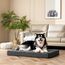 EHEYCIGA Orthopädisches Hundebett Mittelgroße Hunde 89x58x9cm, Hundekissen Waschbar Flauschig,Hundematte Hundematratze für Kiste, Grau