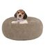 HMTOPE Orthopädisches Hundebett rund Hundekissen Hundesofa Katzenbett Donut Kuscheliges Hundekorb Waschbar, 60 cm Ø, Kamelbraun