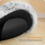 HMTOPE Orthopädisches Hundebett rund Hundekissen Hundesofa Katzenbett Donut Kuscheliges Hundekorb Waschbar, 80 cm Ø, Hellgrau