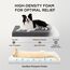 BEDSURE orthopädisches Hundebett Grosse Hunde - 112x81x7.6cm Hundekissen waschbar Hundematte mit abnehmbarem Plüsch-Sherpa-Bezug Hundematratze Rutschfester Unterseite in dunkelgrau für große Hunde