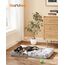 Feandrea Hundebett, Hundekissen, Flauschige Hundematte, Langer Plüsch, 80 x 50 cm, weiche Polsterung, maschinenwaschbar, multifunktional, Ombré-Grau PGW201G01