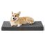 BEDSURE orthopädisches Hundebett mittelgroße Hunde - 89x56x7.6cm Hundekissen flauschig Hundematte waschbar Hundematratze in dunkelgrau für mittelgroße Hunde
