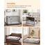 Feandrea Hundebett, Hundekissen, Flauschige Hundematte, Langer Plüsch, 80 x 50 cm, weiche Polsterung, maschinenwaschbar, multifunktional, Ombré-Grau PGW201G01