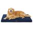 BEDSURE orthopädisches Hundebett Grosse Hunde - 112x81x7.6cm Hundekissen flauschig Hundematte waschbar Hundematratze in Navyblau für große Hunde