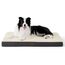 BEDSURE orthopädisches Hundebett Grosse Hunde - 91x69x7.6cm Hundekissen flauschig Hundematte waschbar Hundematratze in grau für große Hunde