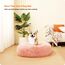 HMTOPE Orthopädisches Hundebett rund Hundekissen Hundesofa Katzenbett Donut Kuscheliges Hundekorb Waschbar, 70 cm Ø, Rosa