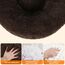 HMTOPE Orthopädisches Hundebett rund Hundekissen Hundesofa Katzenbett Donut Kuscheliges Hundekorb Waschbar, 70 cm Ø, Braun