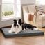 BEDSURE orthopädisches Hundebett Grosse Hunde - 112x81x7.6cm Hundekissen waschbar Hundematte mit abnehmbarem Plüsch-Sherpa-Bezug Hundematratze Rutschfester Unterseite in dunkelgrau für große Hunde