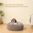 HMTOPE Orthopädisches Hundebett rund Hundekissen Hundesofa Katzenbett Donut Kuscheliges Hundekorb Waschbar, 60 cm Ø, Kamelbraun