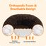 HMTOPE Orthopädisches Hundebett rund Hundekissen Hundesofa Katzenbett Donut Kuscheliges Hundekorb Waschbar, 80 cm Ø, Braun