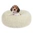 HMTOPE Orthopädisches Hundebett rund Hundekissen Hundesofa Katzenbett Donut Kuscheliges Hundekorb Waschbar, 60 cm Ø, Beige