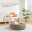 HMTOPE Orthopädisches Hundebett rund Hundekissen Hundesofa Katzenbett Donut Kuscheliges Hundekorb Waschbar, 70 cm Ø, Kamelbraun