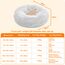 HMTOPE Orthopädisches Hundebett rund Hundekissen Hundesofa Katzenbett Donut Kuscheliges Hundekorb Waschbar, 80 cm Ø, Hellgrau