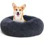 HMTOPE Orthopädisches Hundebett rund Hundekissen Hundesofa Katzenbett Donut Kuscheliges Hundekorb Waschbar, 70 cm Ø, Dunkelgrau