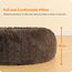 HMTOPE Orthopädisches Hundebett rund Hundekissen Hundesofa Katzenbett Donut Kuscheliges Hundekorb Waschbar, 80 cm Ø, Braun