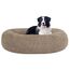 HMTOPE Orthopädisches Hundebett rund Hundekissen Hundesofa Katzenbett Donut Kuscheliges Hundekorb Waschbar, 90 cm Ø, Kamelbraun
