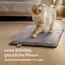 Knupis Selbstheizende Decke für Katzen Grau 60x45cm – Weich & kuschelige Katzendecke – Waschbarer Bezug – Mit Rutschfester Unterseite – Heizdecke für Katzen – Wärmekissen Katze – Grau