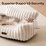 MEWOOFUN Hundesofabett - Katzenbetten für Hauskatzen Weich und Flauschig, Katzensofabett Kleines Hundebett für Hunde und Katzen, Beruhigendes Hundebett (Hafermilch, 61x48x30cm)