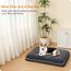 HMTOPE Orthopädisches Hundebett, Hundematte im Doppelstock-Design, Waschbar Hundekissen, Abnehmbar Hundekorb, 90 cm für Kleine bis Mittelgroße Hunde, Dunkelgrau