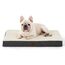 BEDSURE orthopädisches Hundebett kleine Hunde - 76x51x7.6cm Hundekissen flauschig Hundematte waschbar Hundematratze in grau für kleine Hunde