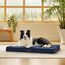 BEDSURE orthopädisches Hundebett Grosse Hunde - 91x69x7.6cm Hundekissen flauschig Hundematte waschbar Hundematratze in Navyblau für große Hunde