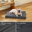 BEDSURE orthopädisches Hundebett kleine Hunde - 76x51x7.6cm Hundekissen flauschig Hundematte waschbar Hundematratze in dunkelgrau für kleine Hunde