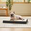 BEDSURE orthopädisches Hundebett kleine Hunde - 76x51x7.6cm Hundekissen flauschig Hundematte waschbar Hundematratze in grau für kleine Hunde