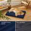 BEDSURE orthopädisches Hundebett Grosse Hunde - 112x81x7.6cm Hundekissen flauschig Hundematte waschbar Hundematratze in Navyblau für große Hunde