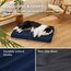 BEDSURE orthopädisches Hundebett Grosse Hunde - 91x69x7.6cm Hundekissen flauschig Hundematte waschbar Hundematratze in Navyblau für große Hunde