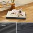 BEDSURE orthopädisches Hundebett kleine Hunde - 76x51x7.6cm Hundekissen flauschig Hundematte waschbar Hundematratze in grau für kleine Hunde