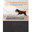 Feandrea Hundebett, Hundekissen, Flauschige Hundematte, Langer Plüsch, 80 x 50 cm, weiche Polsterung, maschinenwaschbar, multifunktional, Ombré-Grau PGW201G01