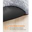 Feandrea Hundebett flauschig, Katzenbett, Donut Kissen, waschbar, Polsterung in der Mitte herausnehmbar, Langer Plüsch, 70 cm Durchmesser, Ombré-Grau PGW039G01
