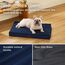 BEDSURE orthopädisches Hundebett kleine Hunde - 76x51x7.6cm Hundekissen flauschig Hundematte waschbar Hundematratze in Navyblau für kleine Hunde